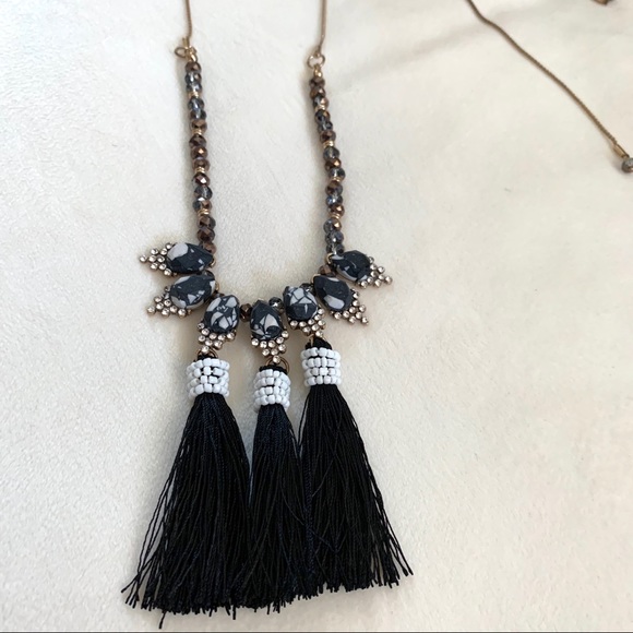 Steve Madden Drop Fringe Statement Necklace - Picture 5 of 7